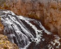 Gibbon Falls on a foggy morning in September