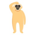 Gibbon thinking icon, cartoon style Royalty Free Stock Photo