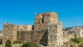 Gibelet old crusader castle walls and towers in Byblos, Lebanon Royalty Free Stock Photo