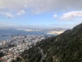 Gibraltar - December 28, 2019: View from the Rock of Gibraltar, also known as the Jabel-al-Tariq
