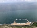 Gibraltar - December 28, 2019: View from the Rock of Gibraltar, also known as the Jabel-al-Tariq