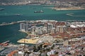 Gibraltar harbour bay traffic Royalty Free Stock Photo