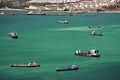 Gibraltar harbour bay traffic Royalty Free Stock Photo