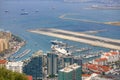 Gibraltar harbour overlooking Spanish mainland