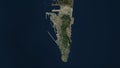 Gibraltar highlighted. Low-res satellite