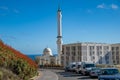 Gibraltar - January 12, 2020: Ibrahim-al-Ibrahim Mosque on the coast of Gibraltar