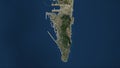 Gibraltar outlined. Low-res satellite