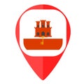 Gibraltar pin marker pointer locator flag