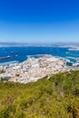 Gibraltar port Mediterranean Sea portrait format travel traveling town overview