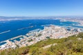 Gibraltar port Mediterranean Sea ships landmark travel traveling town overview