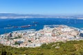 Gibraltar port Mediterranean Sea ships travel traveling town overview