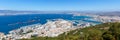 Gibraltar port panoramic view airport Mediterranean Sea ships travel traveling town