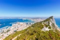 Gibraltar The Rock copyspace copy space landscape Mediterranean Sea travel town overview