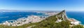 Gibraltar The Rock panoramic view Mediterranean Sea port travel town overview Royalty Free Stock Photo