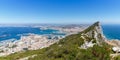 Gibraltar The Rock panoramic view Mediterranean Sea travel town overview Royalty Free Stock Photo