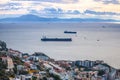 Gibraltar straight view from rock of Gibraltar