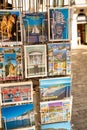 Gibraltar, UK - April 7, 2023: Postcards outside a souvenir shop
