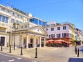 Convent Place. Gibraltar downtown. British Overseas Territory. UK Royalty Free Stock Photo