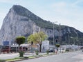 Rock of Gibraltar landscape on Iberian Peninsula in Great Britain