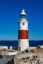 Gibraltar, United Kingdom - Nov 18, 2022: Europa Point Lighthouse, Trinity Lighthouse or Victoria Tower. Gibraltar