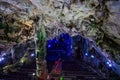 Gibraltar, United Kingdom - Nov 18, 2022: Upper Rock Nature Reserve at Gibraltar. Exploring Old St. Michaels Cave