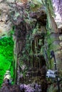 Gibraltar, United Kingdom - Nov 18, 2022: Upper Rock Nature Reserve at Gibraltar. Exploring Old St. Michaels Cave