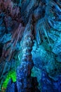 Gibraltar, United Kingdom - Nov 18, 2022: Upper Rock Nature Reserve at Gibraltar. Exploring Old St. Michaels Cave