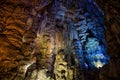 Gibraltar, United Kingdom - Nov 18, 2022: Upper Rock Nature Reserve at Gibraltar. Exploring Old St. Michaels Cave