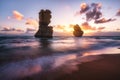 Gibson Steps at Sunset. Great Ocean Road. Royalty Free Stock Photo