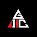 GIC triangle letter logo design with triangle shape. GIC triangle logo design monogram. GIC triangle vector logo template with red Royalty Free Stock Photo