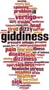 Giddiness word cloud Royalty Free Stock Photo