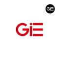 GIE Logo Letter Monogram Design Royalty Free Stock Photo