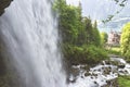 Giessbach Falls, east of Lake Brienz in the Bernese Oberland in Switzerland Royalty Free Stock Photo