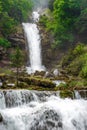 Giessbach Falls with multiple water cascades - a hidden tourist Royalty Free Stock Photo