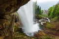 Giessbach Falls with multiple water cascades - a hidden tourist Royalty Free Stock Photo