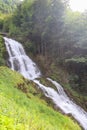 Giessbach waterfall flow to Lake Brienz in Brienz, Switzerland Royalty Free Stock Photo