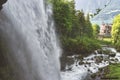 Giessbach Falls, east of Lake Brienz in the Bernese Oberland in Switzerland Royalty Free Stock Photo