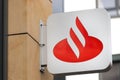 Santander logo sign in giessen germany Royalty Free Stock Photo