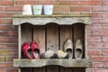 Three pair of Wooden Shoes in Giethoorn