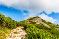 Giewont - Famous mountain in Polish Tatras with a cross on top Royalty Free Stock Photo