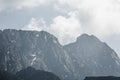 Giewont, famous peak near Zakopane on which the steel cross is m Royalty Free Stock Photo