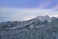 Giewont Mount Peak, Famous Tourist Winter Destination in Polish Mountains