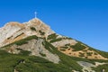 Giewont peak - polish mountain, simbol of Tatra Mountains and Zakopane, Tatras, Poland.