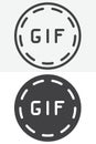 GIF animation line and solid vector icon set Royalty Free Stock Photo
