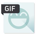 Gif document. File format square icon