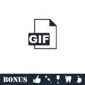 GIF format icon flat