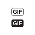GIF Icon Vector Isolated on Rectangle Shape Royalty Free Stock Photo