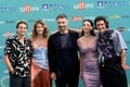 Enea Barozzi, Fiorenza D\'Antonio, Raoul Bova, Chiara Bordi and Vittorio MagazzÃÂ¹ at Giffoni Film Festival 2023. Royalty Free Stock Photo