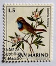 ITALY - June 9,2023 : Old San Marino postage stamp.