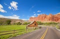 Gifford Barn by a road in Capitol Reef National Park. Royalty Free Stock Photo